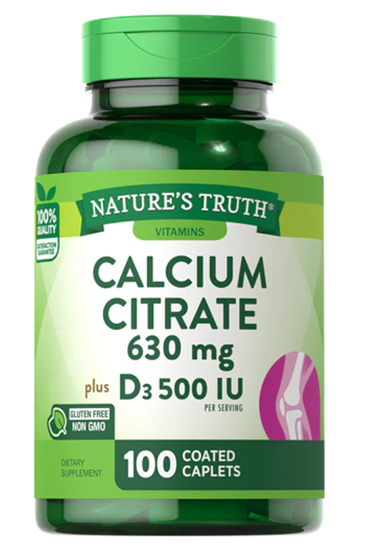 CALCIUM CITRATE 630 MG WITH VITAMIN D3 - 100 Coated Caplets CALCIUM CITRATE 630 MG WITH VITAMIN D3 - 100 Coated Caplets